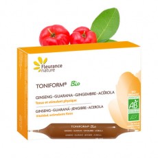 Fleurance Nature: TONIFORM® Bio - Ginseng, Guarana, Đumbir, Acerola, 10 ampula
