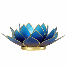 Svijećnjak lotus: ljubičasto - plavi, 13,5cm