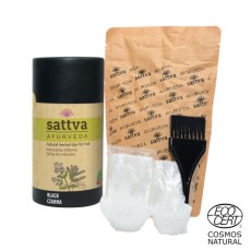 Sattva Ayurveda: biljna boja za kosu - crna, 150g
