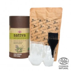 Sattva Ayurveda: prirodna biljna boja za kosu - Svijetlo smeđa, 150g 