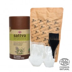 Sattva Ayurveda: prirodna biljna boja za kosu - Orah smeđa, 150g 