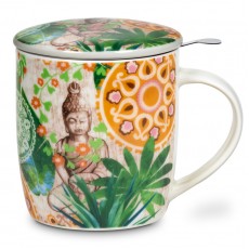 Poklon paket: Šalica za čaj s infuzerom, motiv Buddha