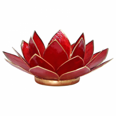 Svijećnjak lotus: crveni (1. čakra), 13,5cm