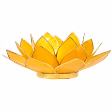 Svijećnjak lotus: svjetlo žuti (3. čakra), 13,5cm