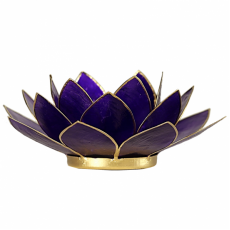 Svijećnjak lotus: tamno ljubičasti, 13,5cm