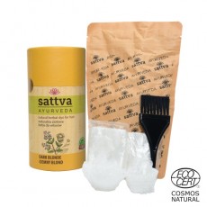 Sattva Ayurveda: prirodna biljna boja za kosu - Tamno plava, 150g 